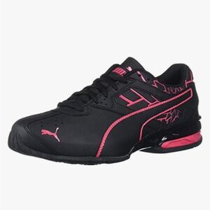 Puma Black Sneakers with Pink Highlights
